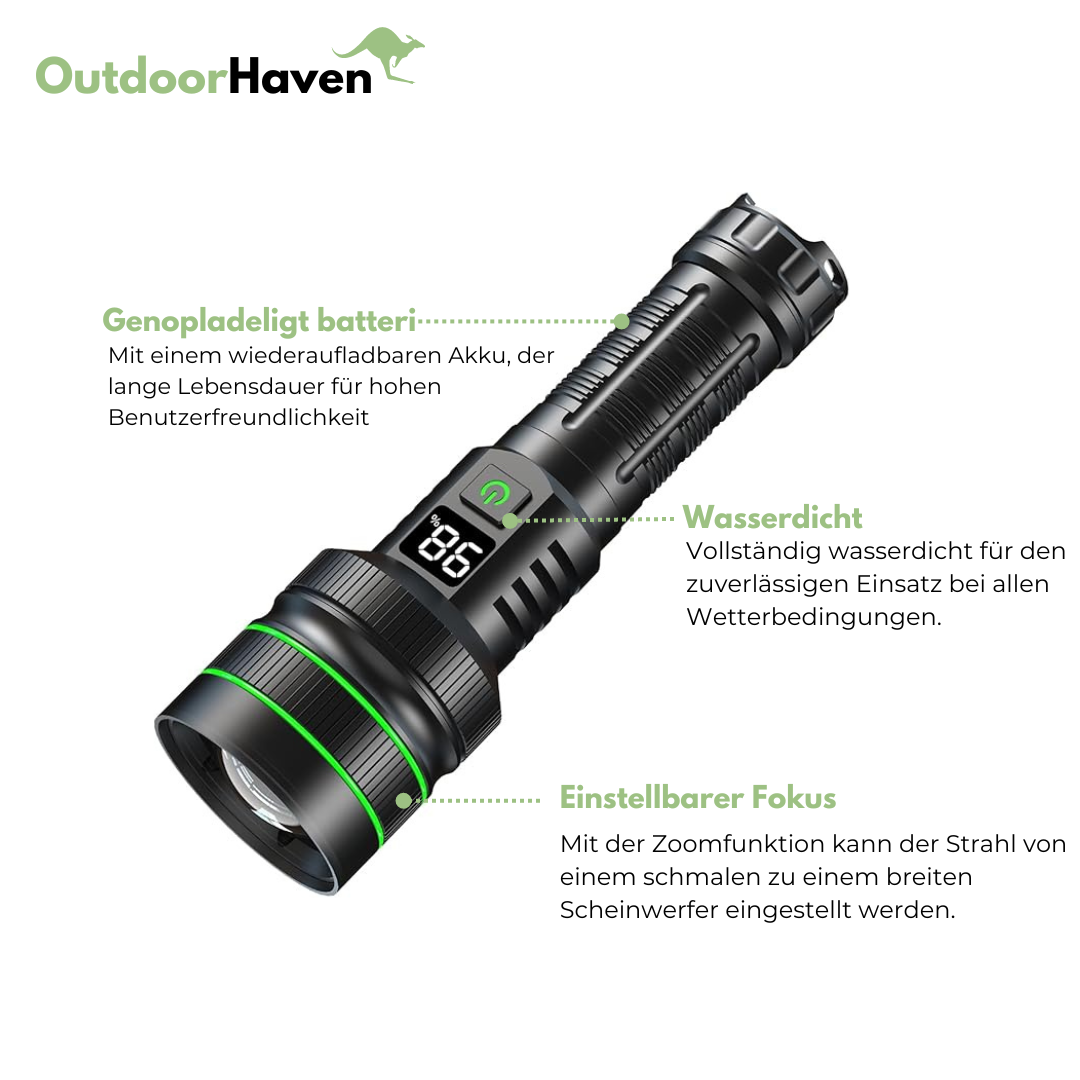 LED Lommelykt - Zoom 3 KM - Ekstremt lyssterk