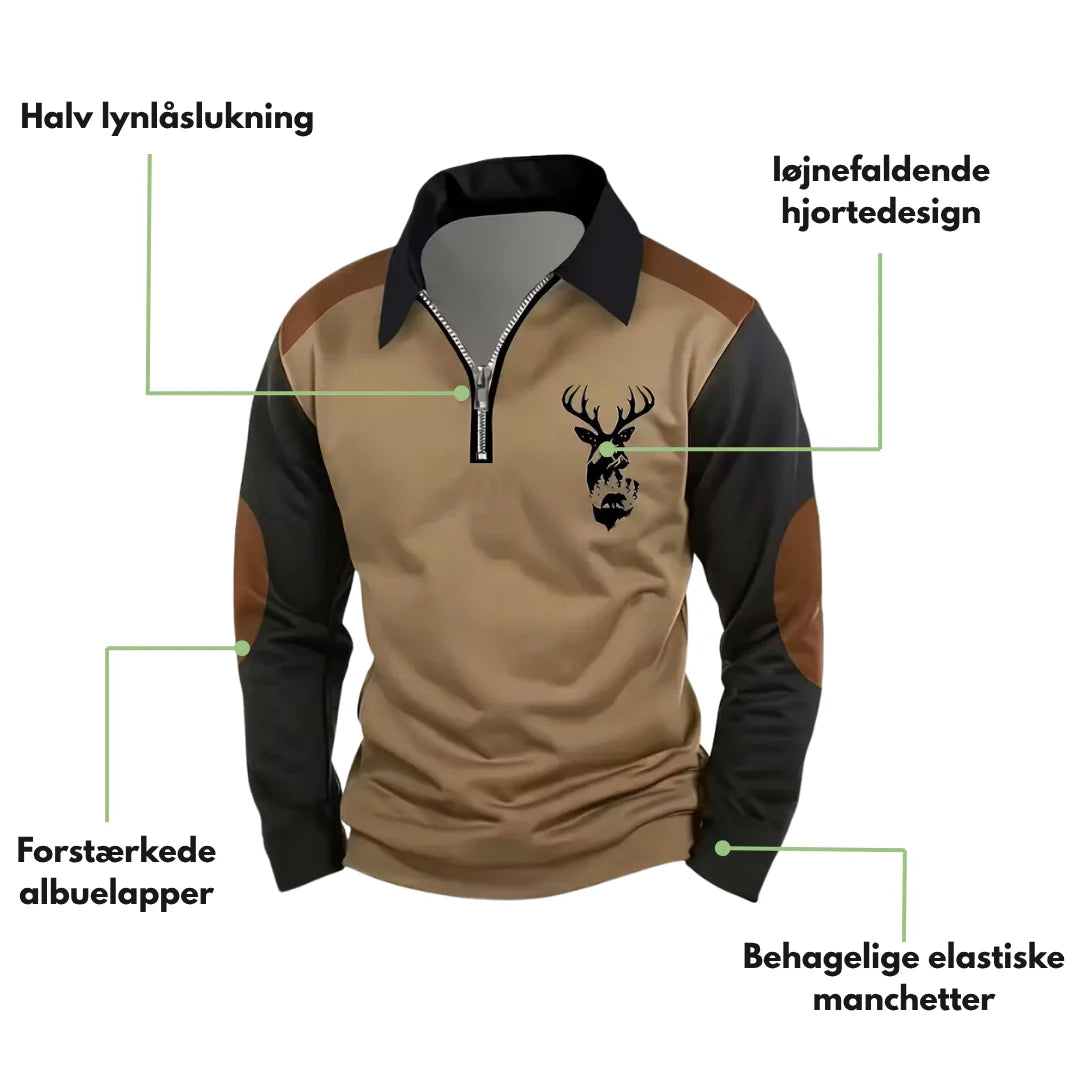 Outdoor Trøje – Half Zip – Hjorte Design