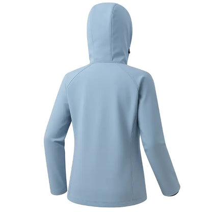 Softshell jakke dame stof i nærbillede