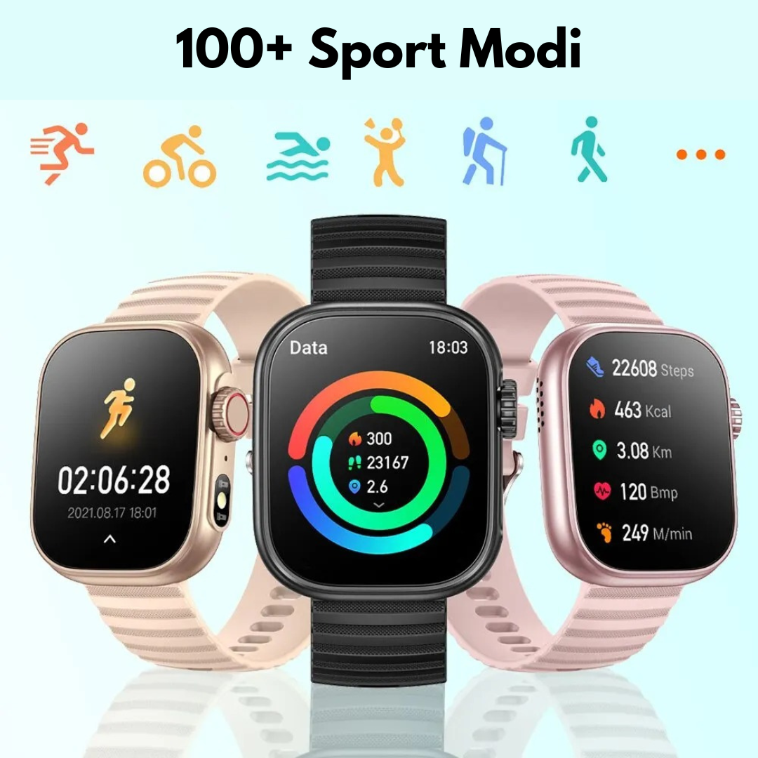 Sports-smartklokke - 100+ funksjoner