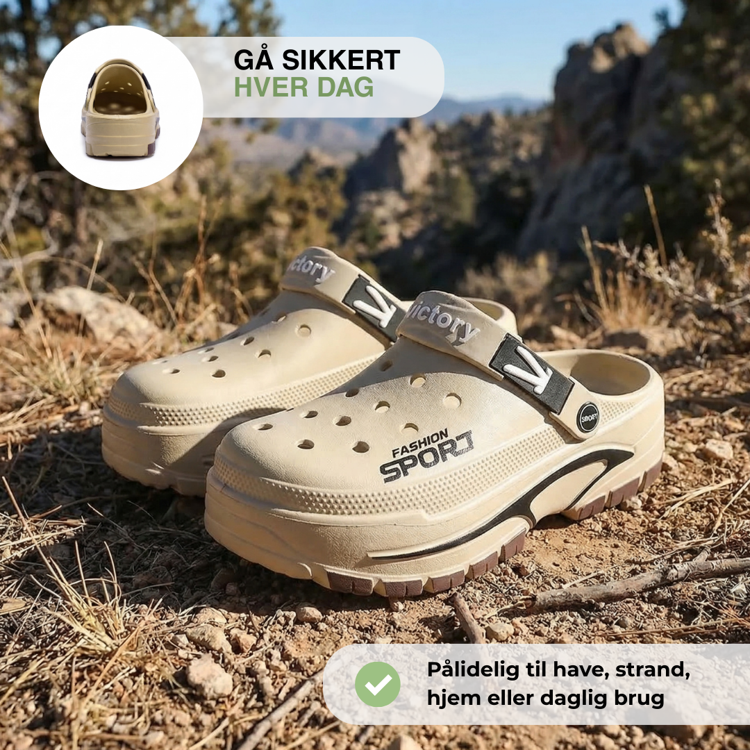 Herre Komfort Clogs – Skli-sikker Såle – Pustende Casual Design