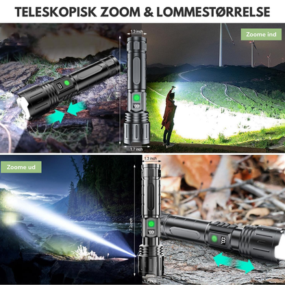 Lommelykt – Kraftigste LED – 100.000 Lumen