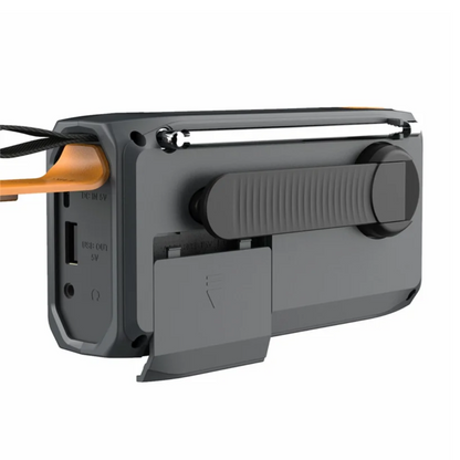 DAB/FM Nødradio 4500mAh – Solenergi & Håndsveiv