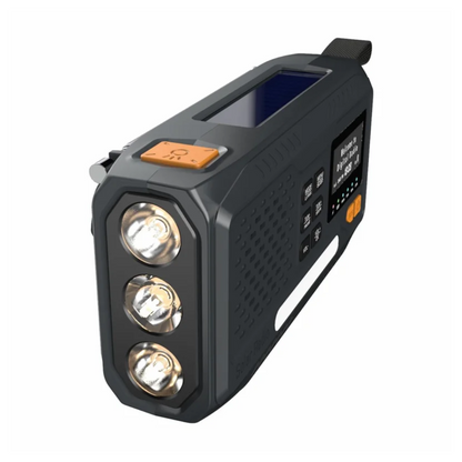 DAB/FM Nødradio 4500mAh – Solenergi & Håndsveiv