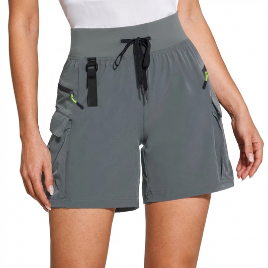 Dame High Waist Cargo Shorts – Flere Lommer – Outdoor & Sport