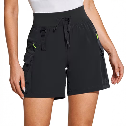 Dame High Waist Cargo Shorts – Flere Lommer – Outdoor & Sport