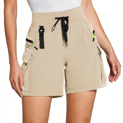Dame High Waist Cargo Shorts – Flere Lommer – Outdoor & Sport