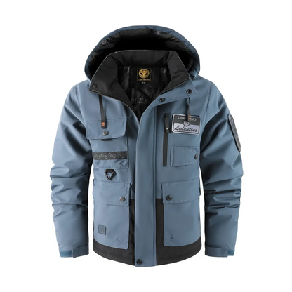 Herre Vattert Outdoor Jakke – Avtagbar Hetta – Høst & Vinter