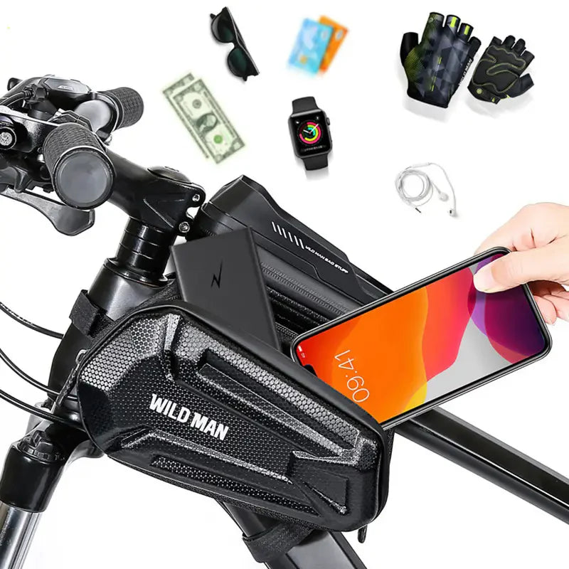 OutdoorHaven - 3-i-1 cykeltaske - Telefonholder