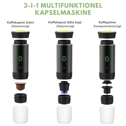Bærbar Kaffemaskin – Alltid Varm Kaffe – USB Oppladbar
