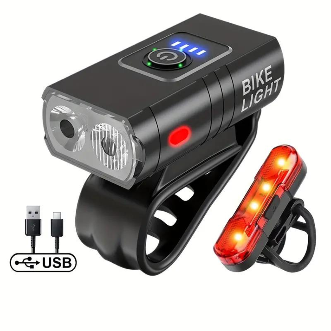 LED cykellygte - 1000 & 500 lumen - USB genopladelig