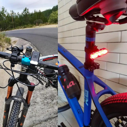 LED cykellygte - 1000 & 500 lumen - USB genopladelig