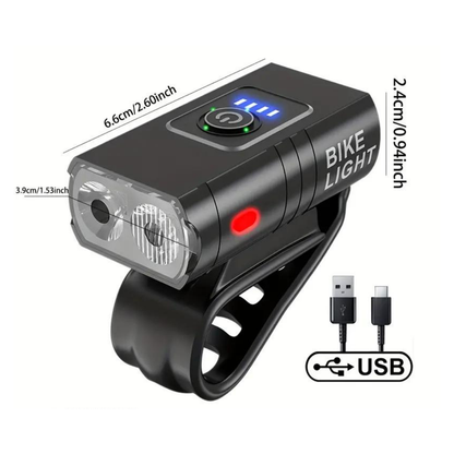 LED cykellygte - 1000 & 500 lumen - USB genopladelig