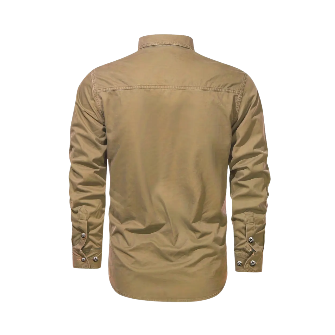 Herre Klassisk Outdoor Skjorte - 100% Bomuld & Multi-Lomme Design