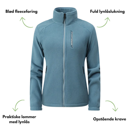 Dame outdoor fleecejakke – varm foret – efterår & vinter