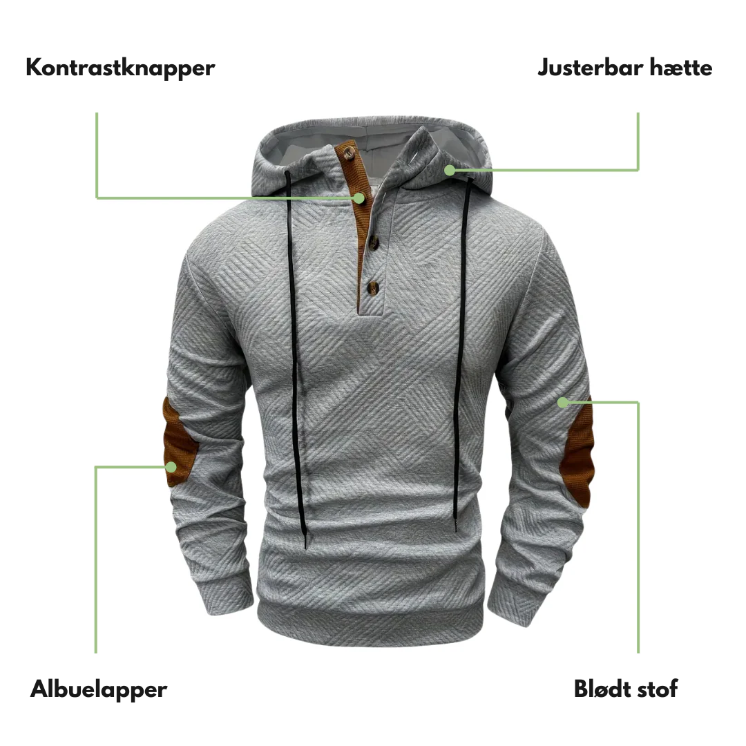 Outdoor herrehoodie – comfort stretch – efterår