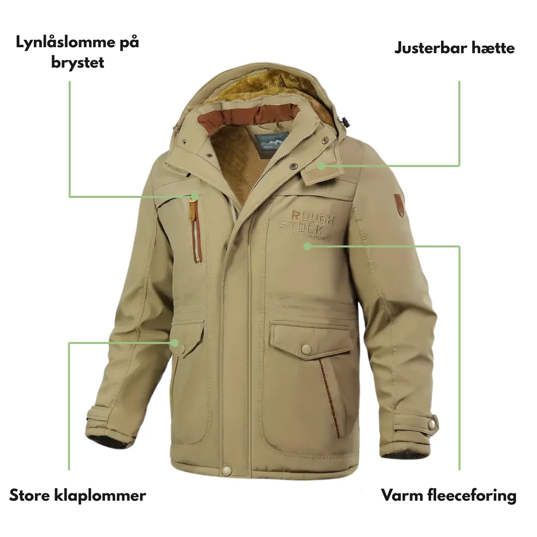 Herre outdoor vinterjakke – foret – vinter & efterår