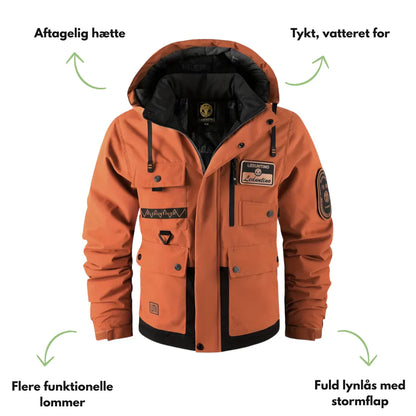 Herre Vattert Outdoor Jakke – Avtagbar Hetta – Høst & Vinter