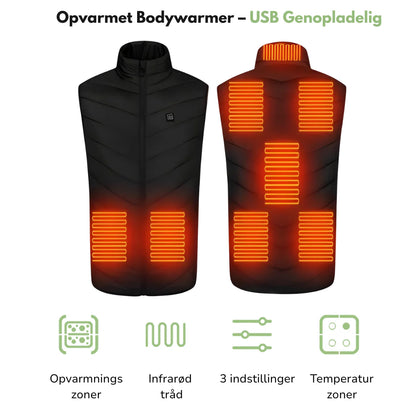 Oppvarmet Bodywarmer – Oppladbar – 3 Innstillinger