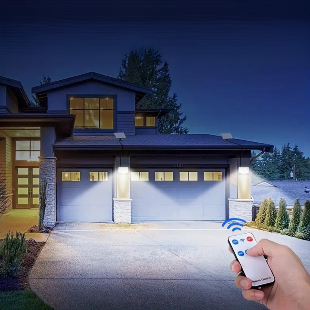 OutdoorHaven | Utendørs Solcellelampe Med Bevegelsessensor - 200 LED