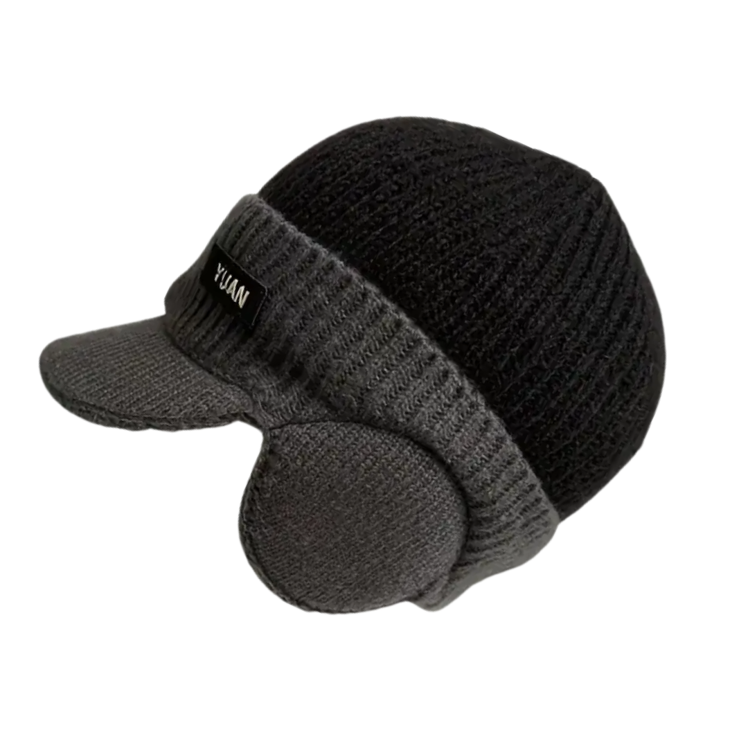 Vinterstrikket Lue – Varm Fleece – Ørebeskyttelse