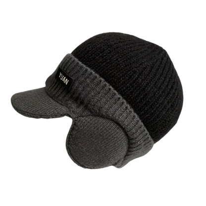Vinterstrikket Lue – Varm Fleece – Ørebeskyttelse