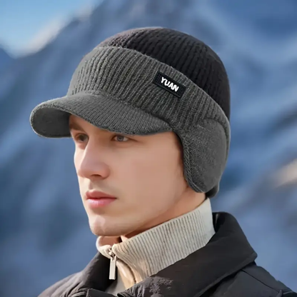 Vinterstrikket Lue – Varm Fleece – Ørebeskyttelse