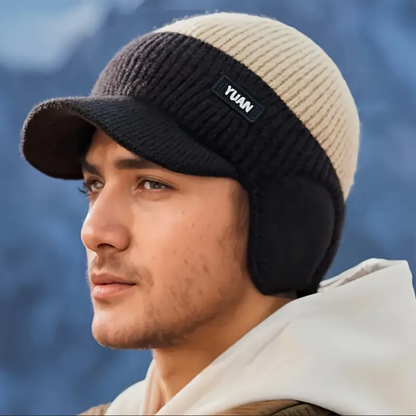 Vinterstrikket Lue – Varm Fleece – Ørebeskyttelse