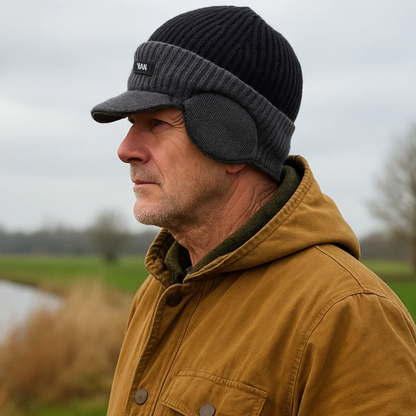 Vinterstrikket Lue – Varm Fleece – Ørebeskyttelse