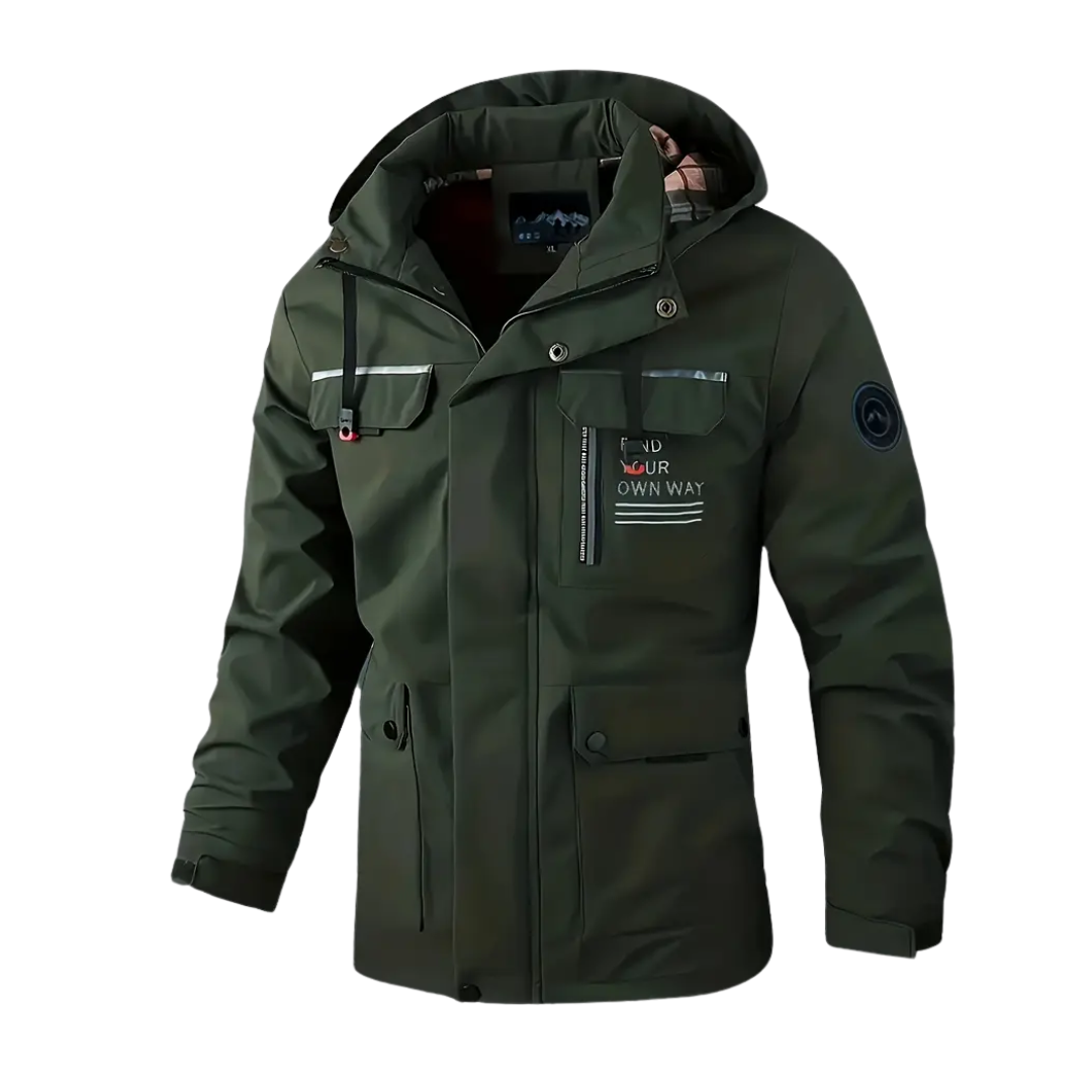 Herre softshell outdoorjakke – vindtett & vanntett – høst