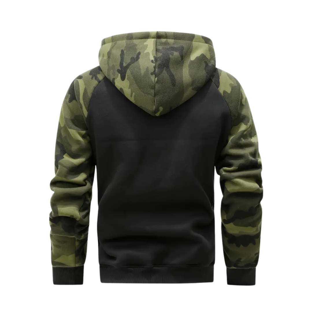 Herre Camo Fleece Hettegenser – Varm & Komfortabel – Vinter & Høst
