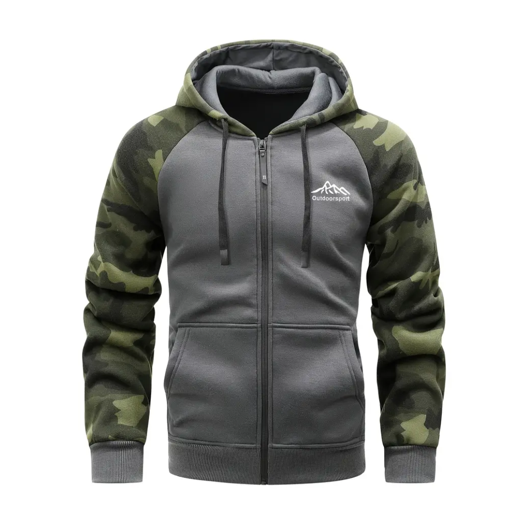 Herre Camo Fleece Hettegenser – Varm & Komfortabel – Vinter & Høst