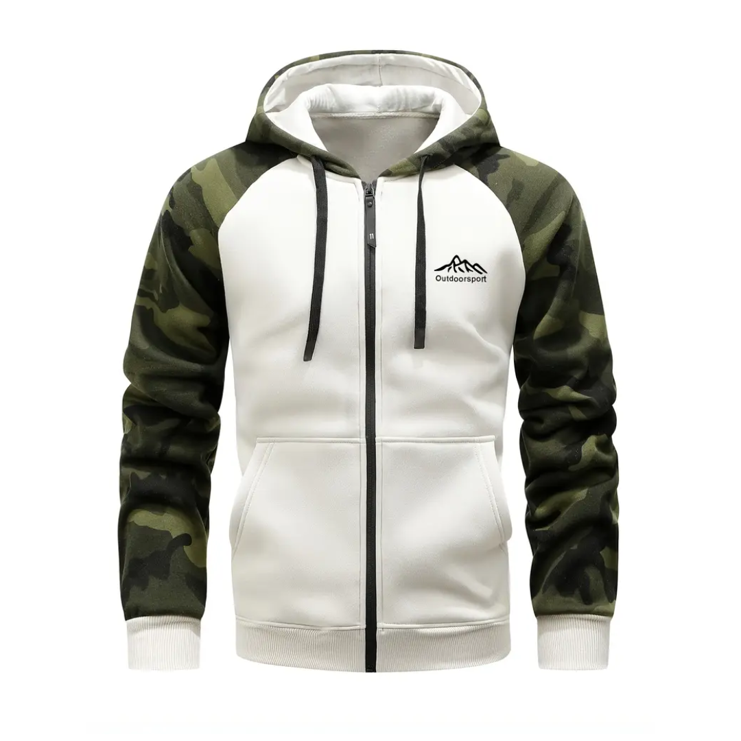 Herre Camo Fleece Hettegenser – Varm & Komfortabel – Vinter & Høst