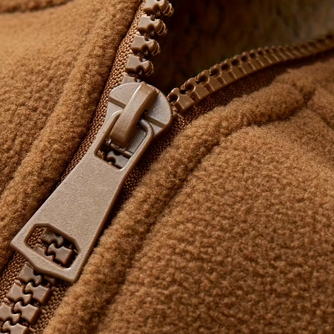 Herre Vinterjakke – Fleece – Full Glidelås med Hetta