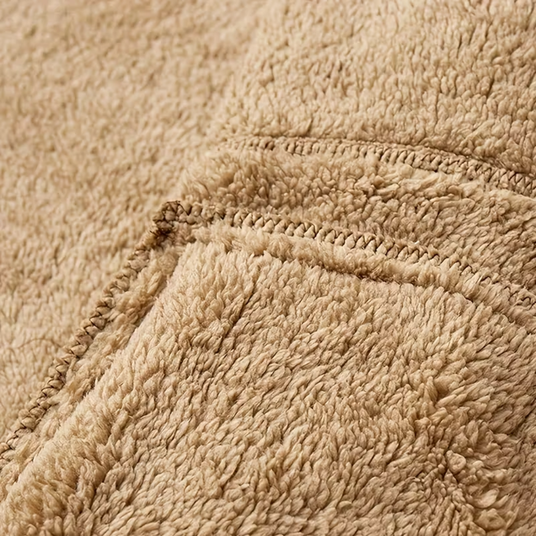 Herre Vinterjakke – Fleece – Full Glidelås med Hetta