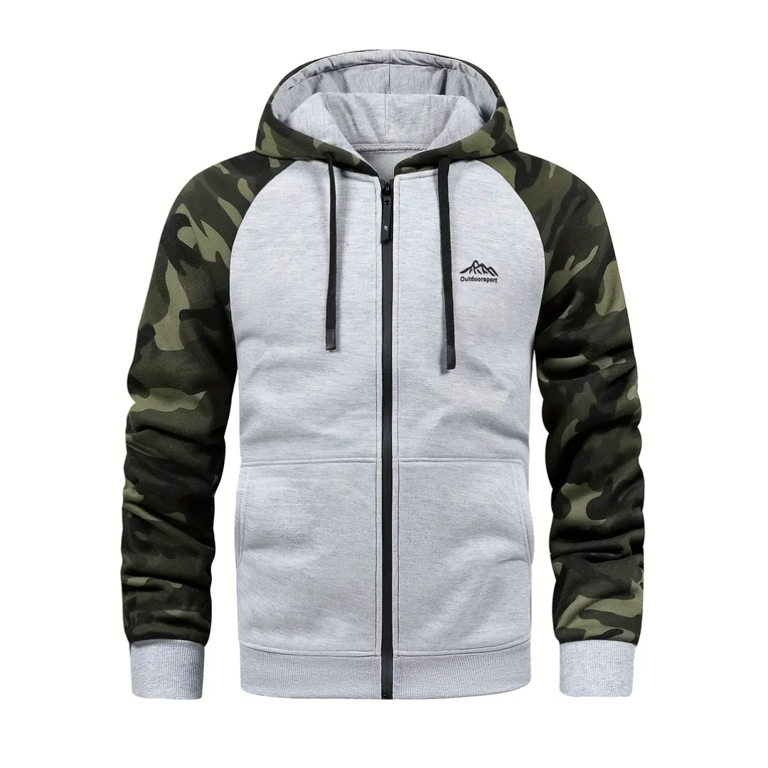 Herre Camo Fleece Hettegenser – Varm & Komfortabel – Vinter & Høst