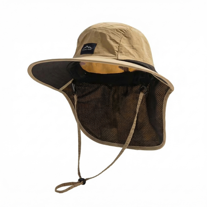Unisex Solhatt – Bred Skjerm – Med Nakkebeskyttelse