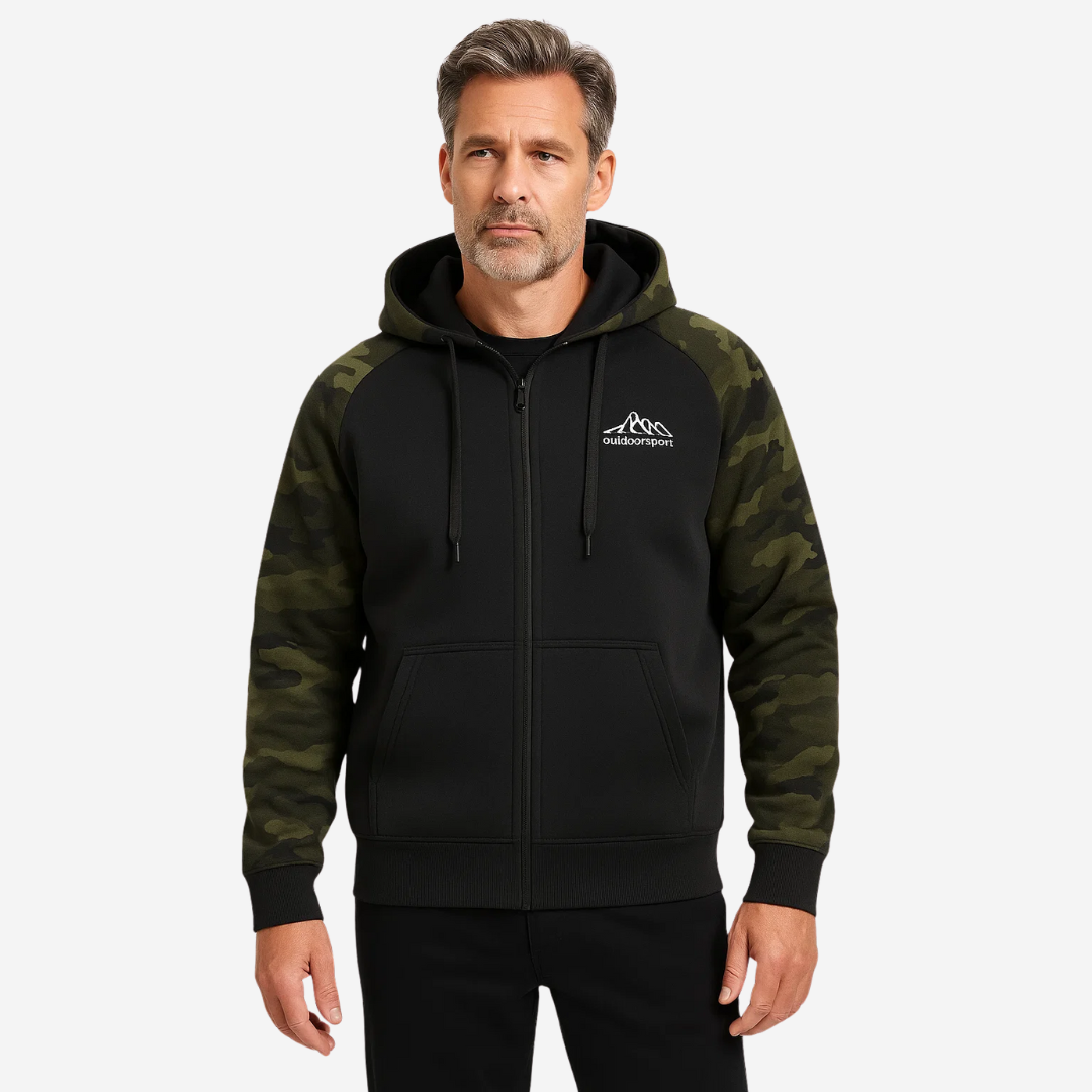 Herre Camo Fleece Hettegenser – Varm & Komfortabel – Vinter & Høst