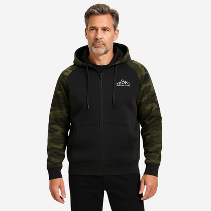 Herre Camo Fleece Hettegenser – Varm & Komfortabel – Vinter & Høst