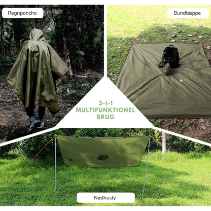 Lett Regnponcho – Vanntett, Pustende & Multifunksjonell