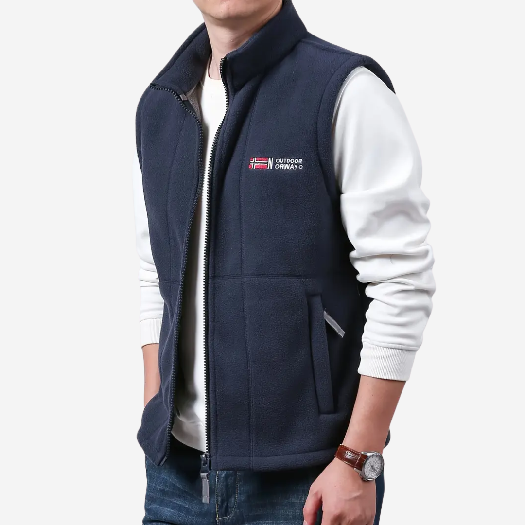Herre Fleece Outdoor Bodywarmer – Fôret – Høst/Vinter