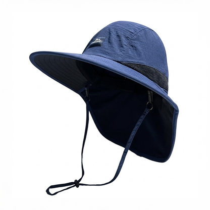 Unisex Solhatt – Bred Skjerm – Med Nakkebeskyttelse