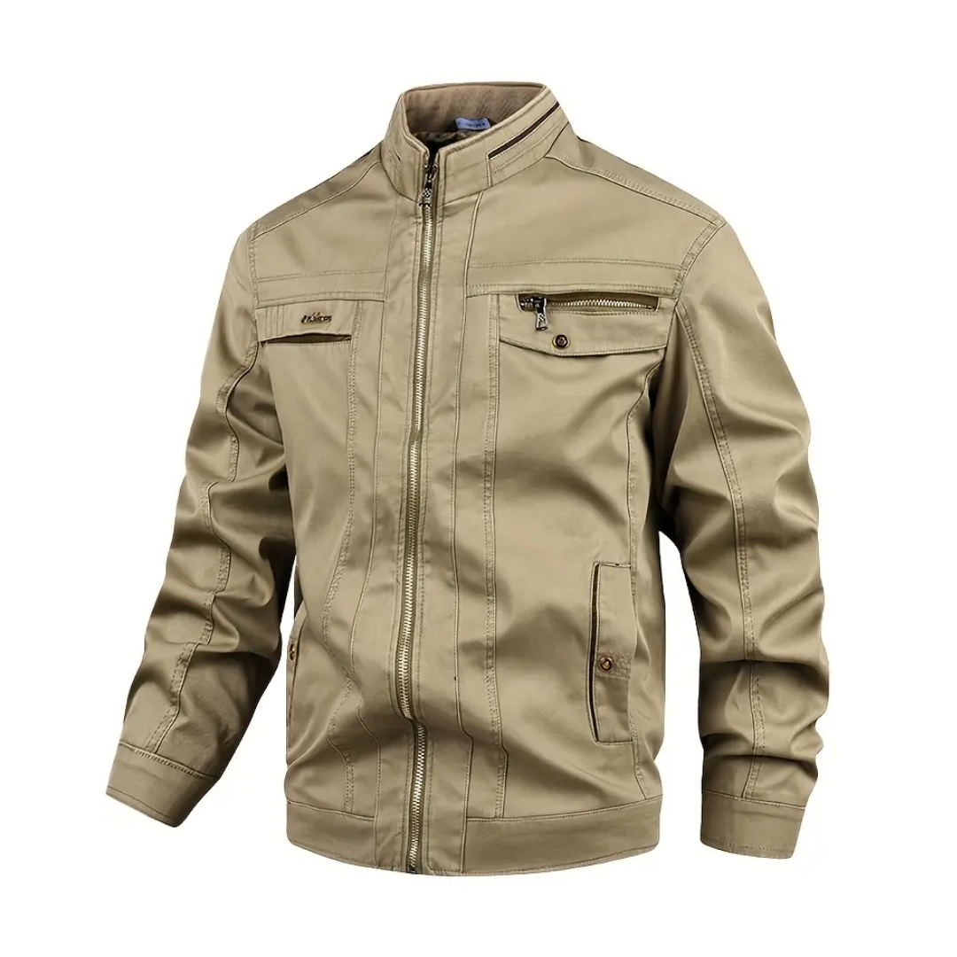 Herre bomulls høstjakke – vindtett & casual – outdoor
