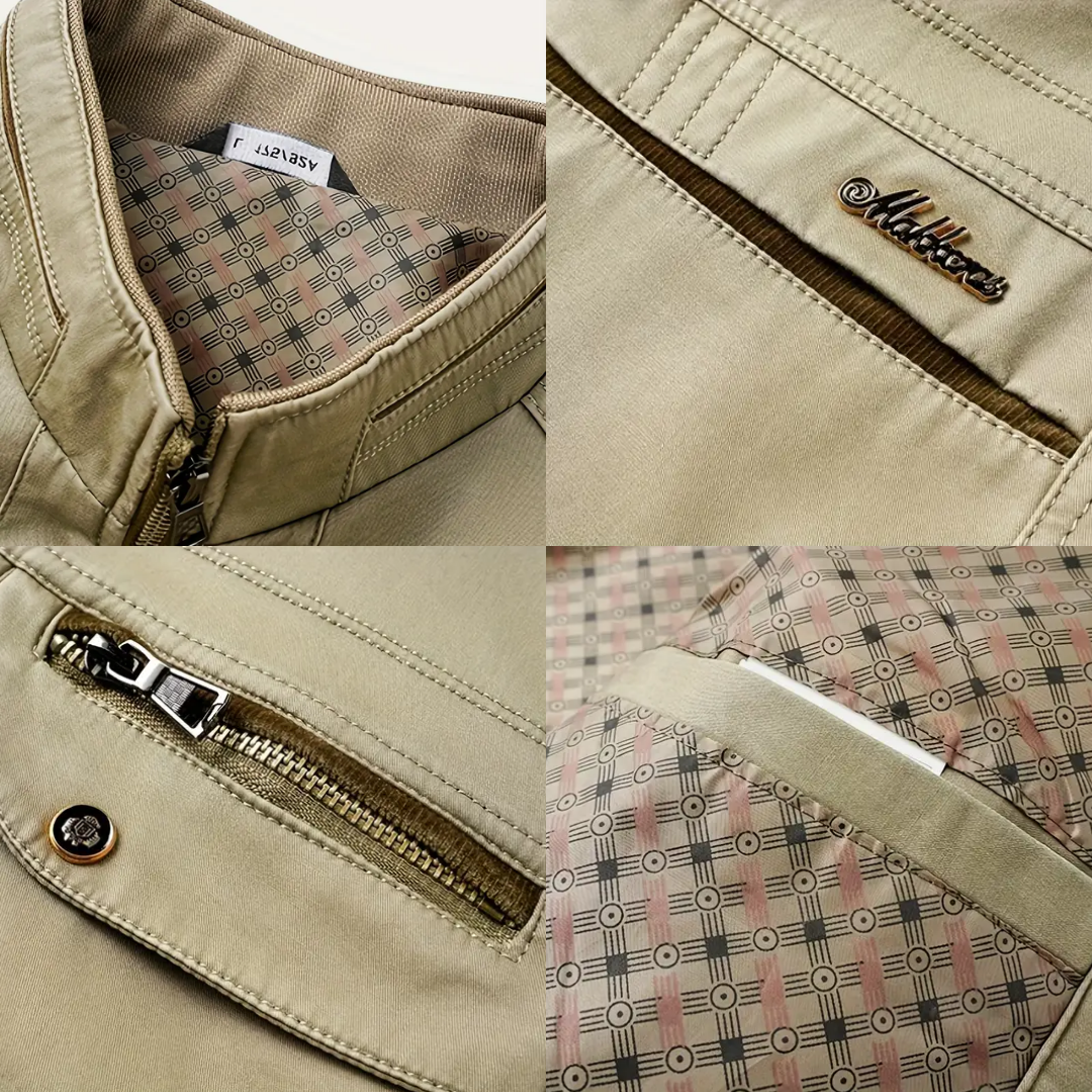 Herre bomulls høstjakke – vindtett & casual – outdoor