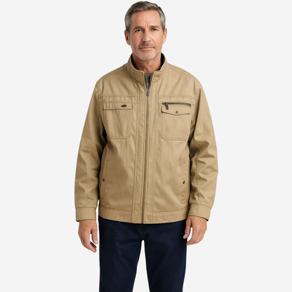 Herre bomulls høstjakke – vindtett & casual – outdoor