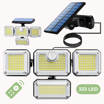 Utendørs solcellelampe - Bevegelsessensor - 333 LED