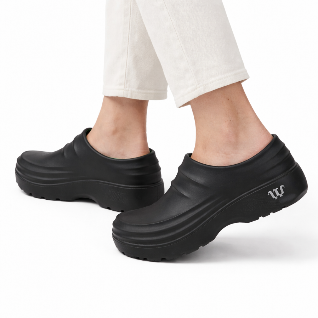 Unisex Slip-On Træsko – Vandafvisende – Støddæmpende Komfort