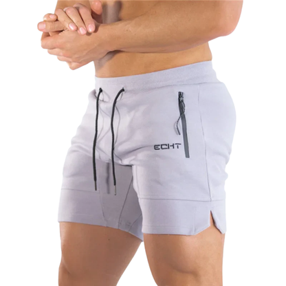 Herre sportshorts – glidelåslommer & hurtigtørkende – trening