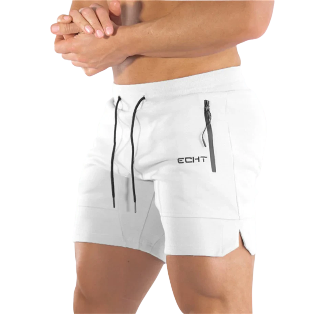 Herre sportshorts – glidelåslommer & hurtigtørkende – trening