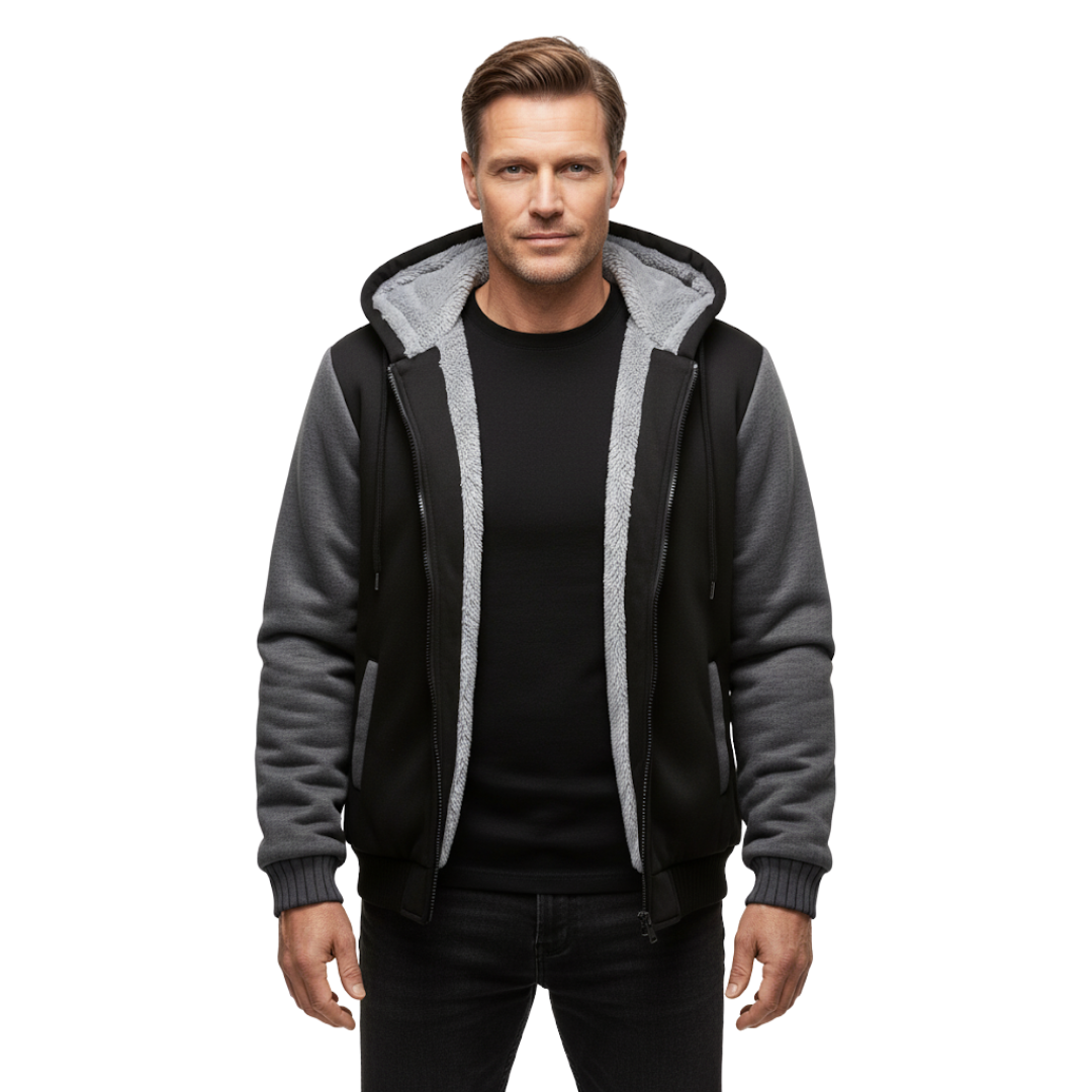 Herre Fleecevest – Med Hetta – Fôret